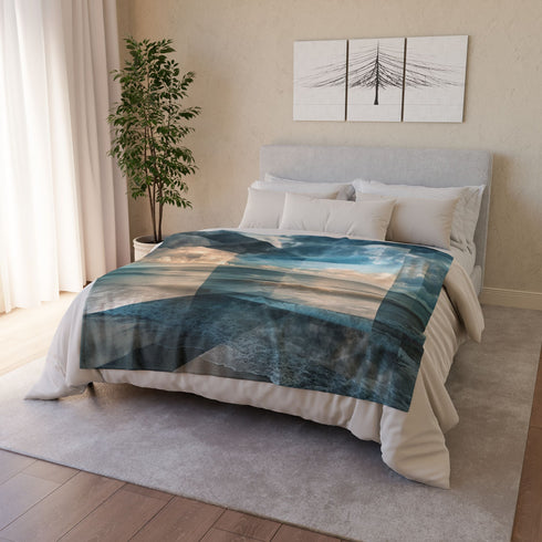 Storm Breaking Through Layered Dimension — Plush Fleece Throw Blanket — Product Detail View 9