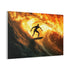 Surfer Riding Waves of Fire — Canvas Wall Art — Product Detail View 6