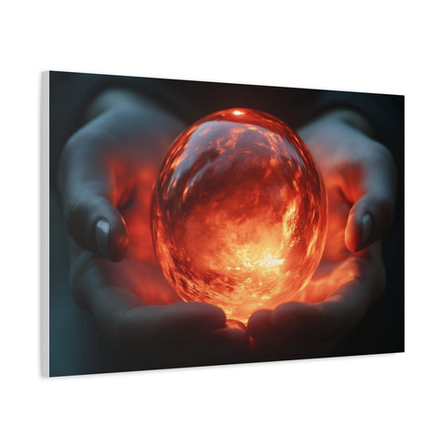Orb of Memories Glowing in Hands — Canvas Wall Art — Product Detail View 6