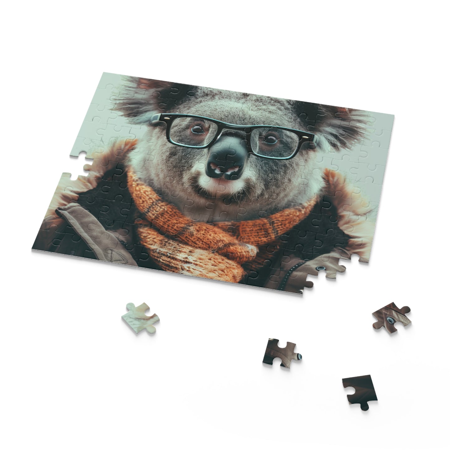 Kowala Hipster Puzzle & Glasses - trendy jigsaw with stylish animal wearing glasses