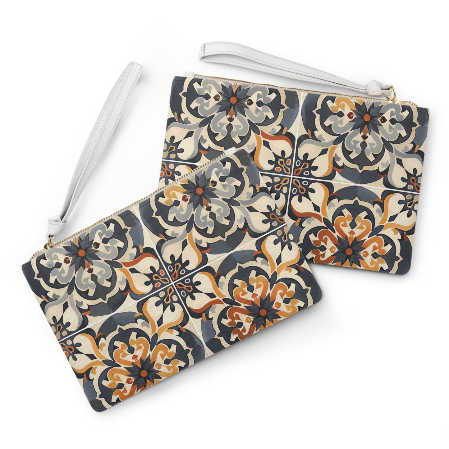 Tile Print Clutch Bag