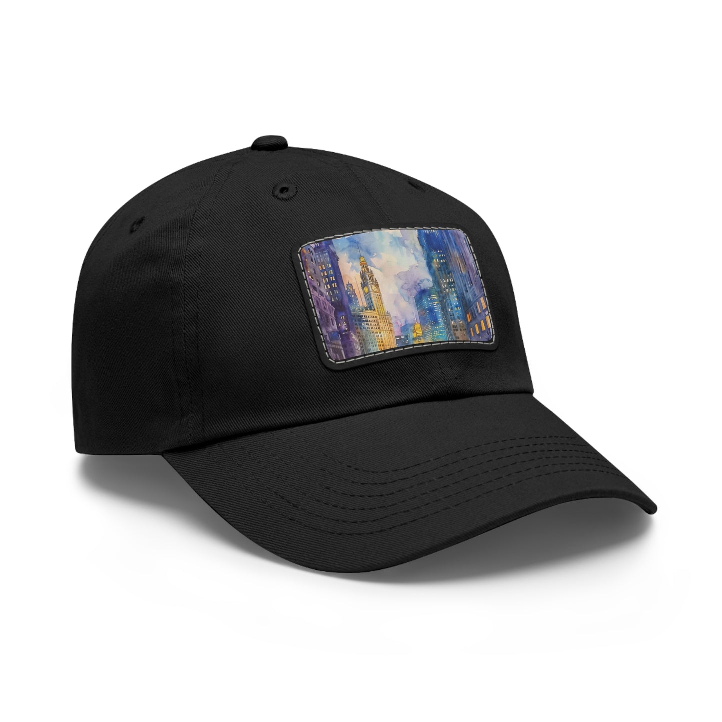 Chicago Skyline Watercolor Cap