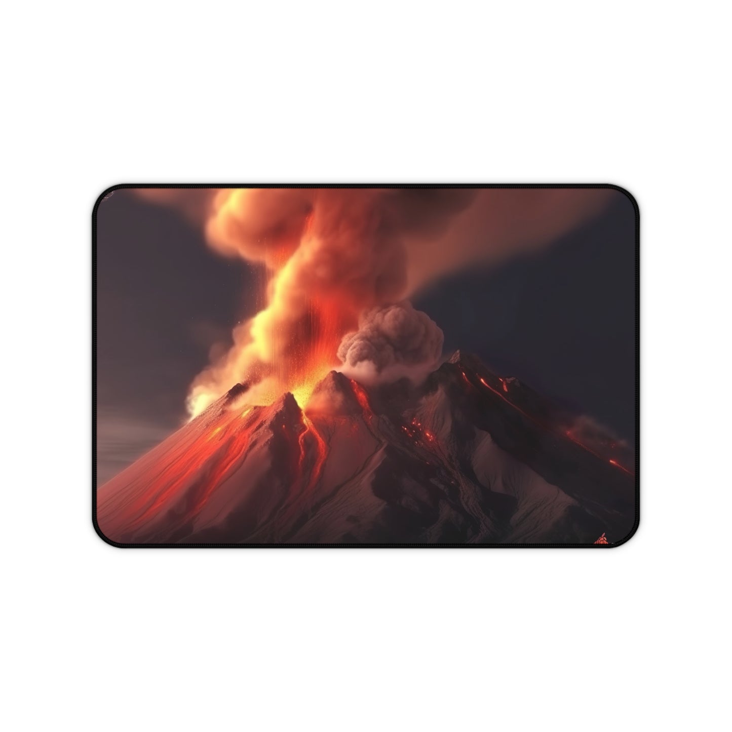 "Vibrant volcano desk mat cover for creative workspace inspiration"