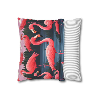 "Flamingo Paradise Pillowcase - Tropical Whimsical Design, High-Quality Material, Perfect Gift - Printswithpassion.com"