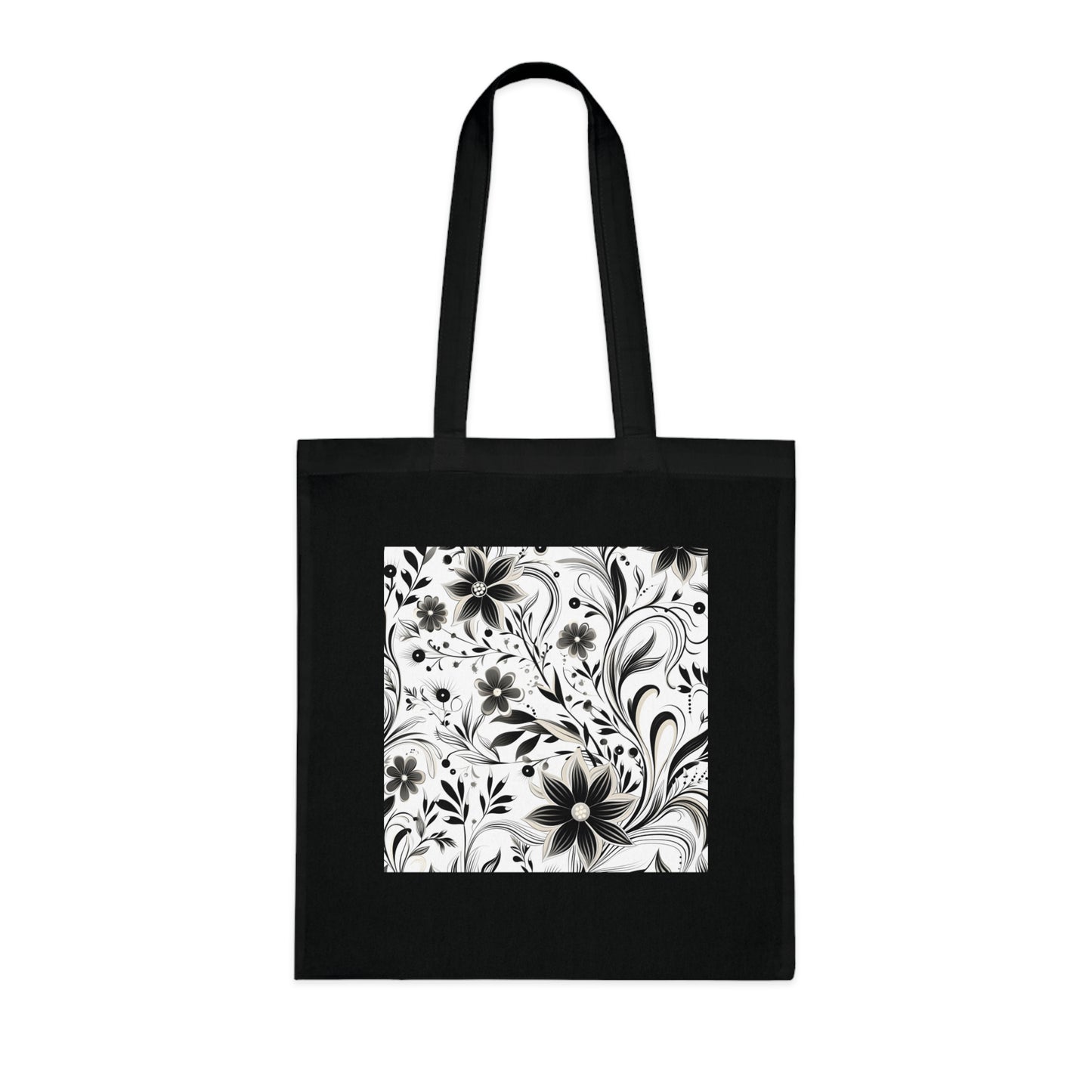 Monochrome Curves Tote Bag