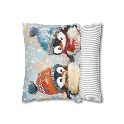 "Adorable Penguin Winter Wonderland Pillowcase - Cozy and Stylish for All Seasons"