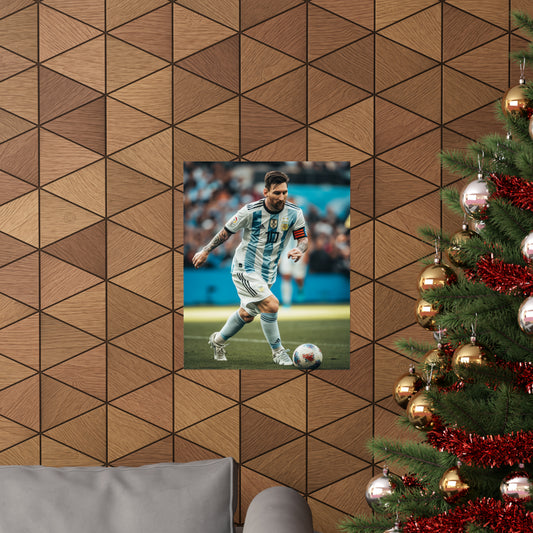 stylish poster from Messi Store. Perfect for fans of Messi and football in general