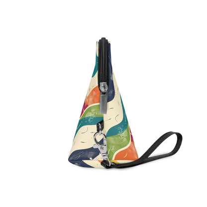 Retro Waves Makeup Bag: Vibrant Colors