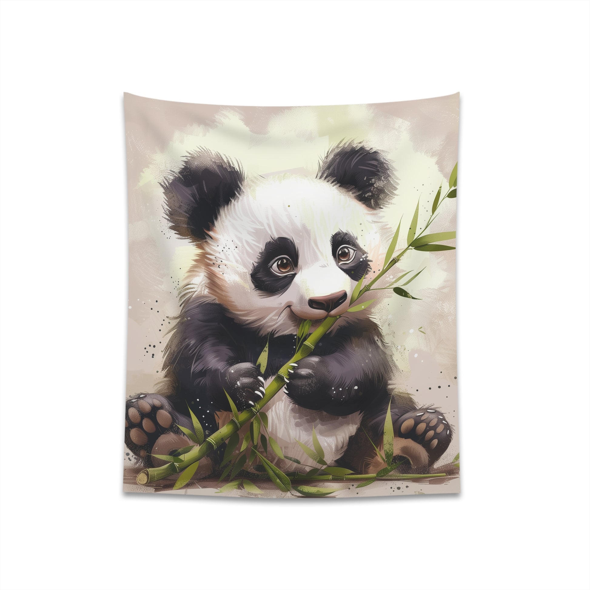 Adorable Panda Picnic Tapestry: High-Quality Bamboo Feast Design - Perfect Gift - 34"×40" or 57"×57" Sizes - Whimsical & Nature-Inspired Decor