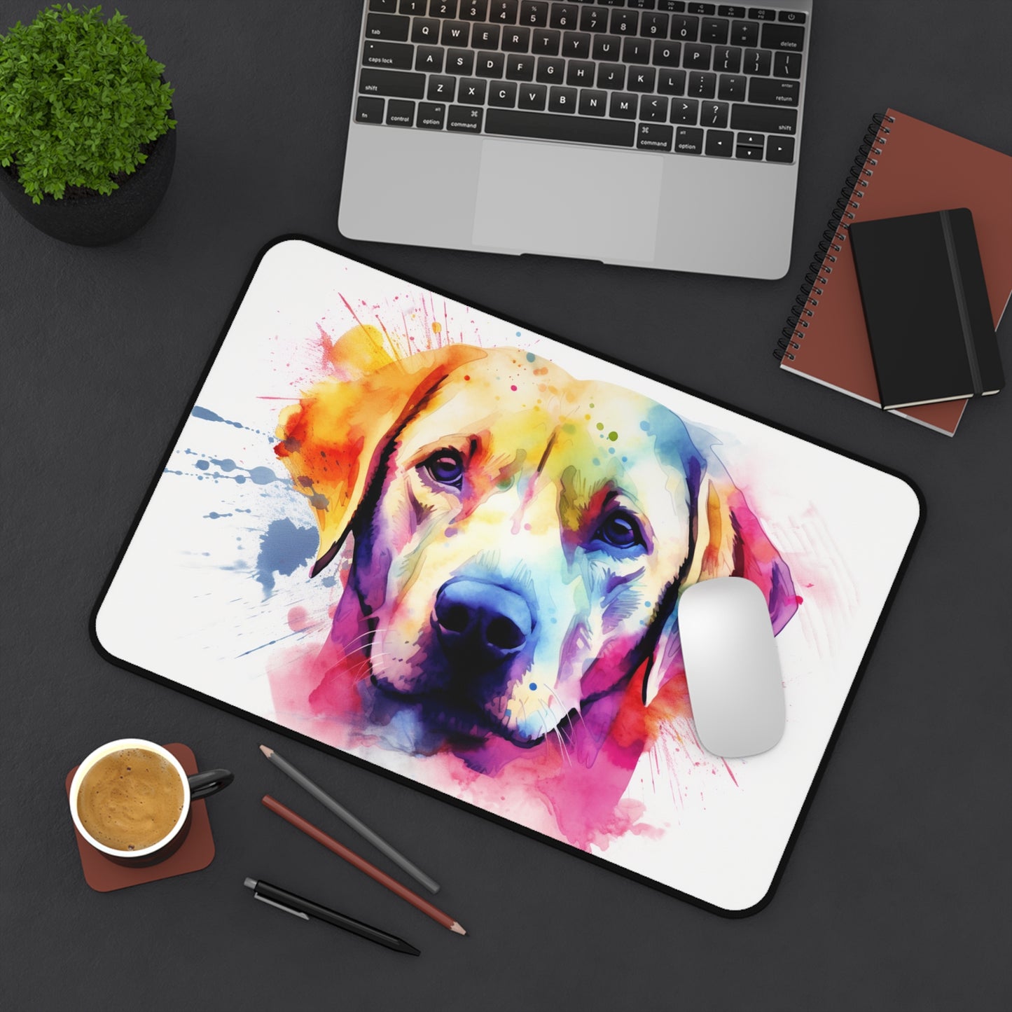 Labrador Love Desk Mat - Add Canine Cuteness to Your Workspace - Protect Your Desk with Adorable Labrador Design