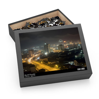 Lagos Night Skyline Jigsaw Puzzle | Puzzle | Back-to-School, Fall Picks, Games, Holiday Picks, Home & Living, Puzzles, TikTok, Valentine's Day, Valentine's Day Picks | Prints with Passion