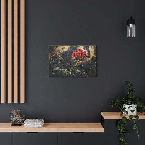 Blossoming Rose in Zero Gravity — Canvas Wall Art — Product Detail View 8