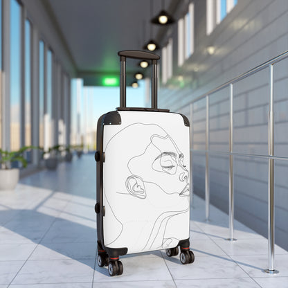 Chic Minimalist Face Suitcase Collection