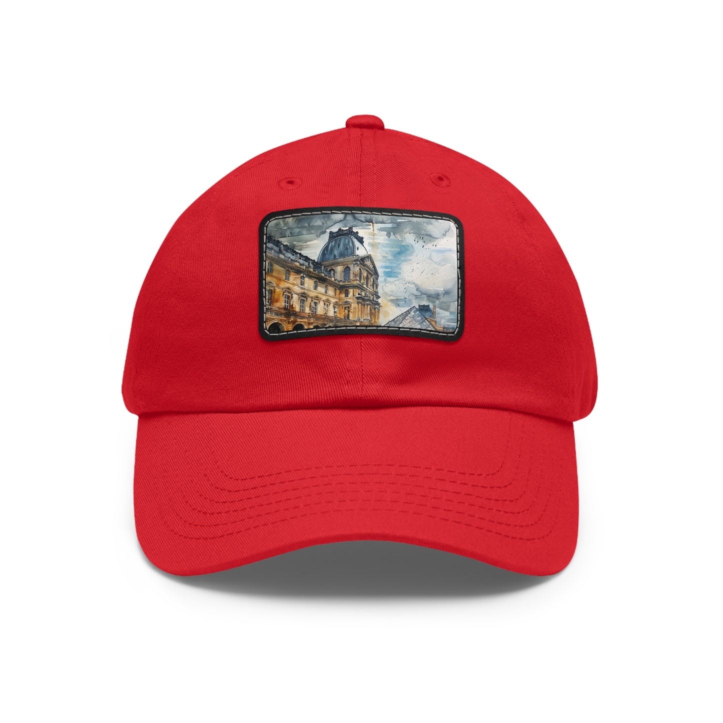 Parisian Charm Louvre Watercolor Cap