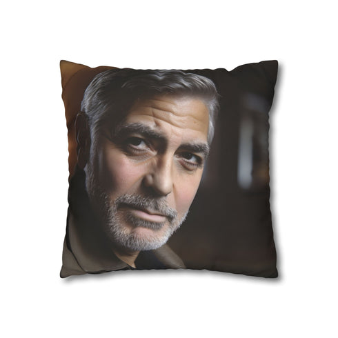 George Clooney Double-Sided Square Cushion Cover