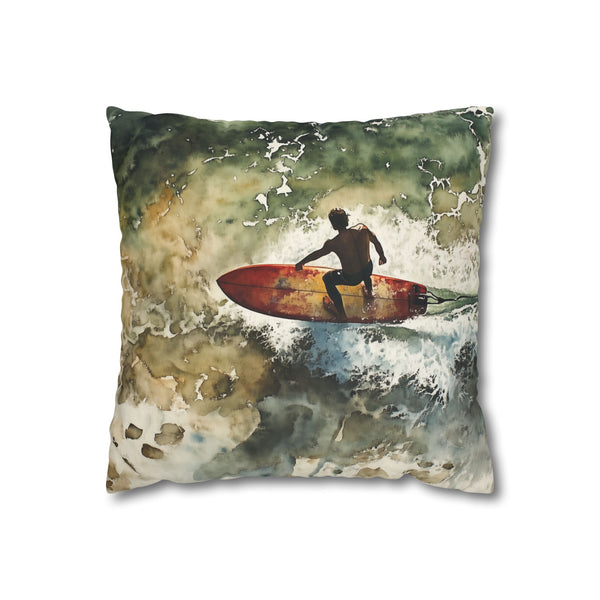 Aerial Surfers Double-Sided Square Cushion Cover