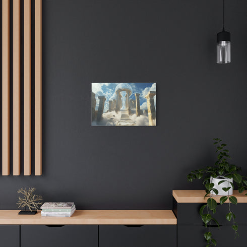 Floating Sky Ruins & Celestial Hourglass — Canvas Wall Art — Product Detail View 5