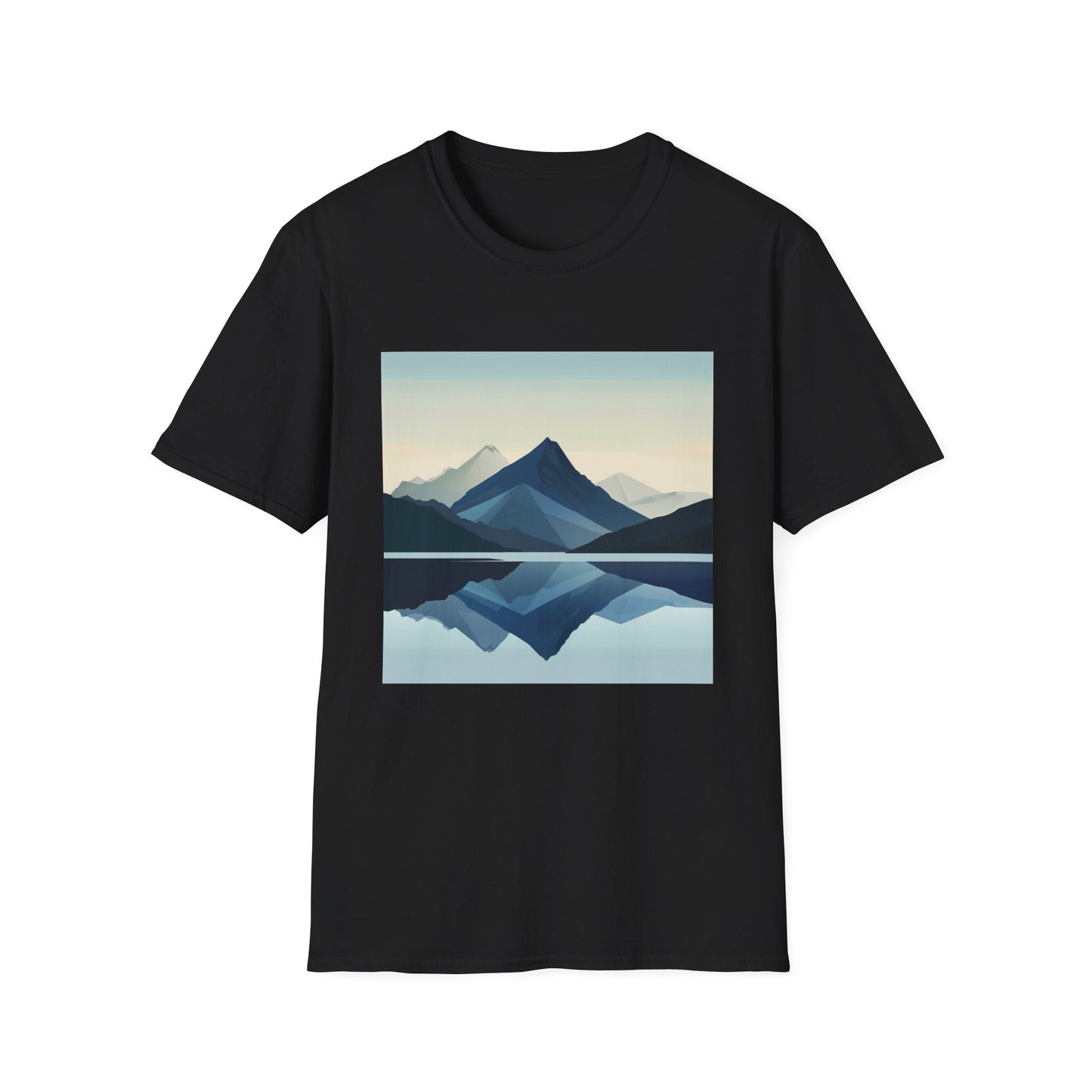 Mountain Shirts: Minimalist Landscape, Mountain Range & Silhouette | T-Shirt | DTG, Men's Clothing, Regular fit, T-Shirts, Unisex, Women's Clothing | Prints with Passion