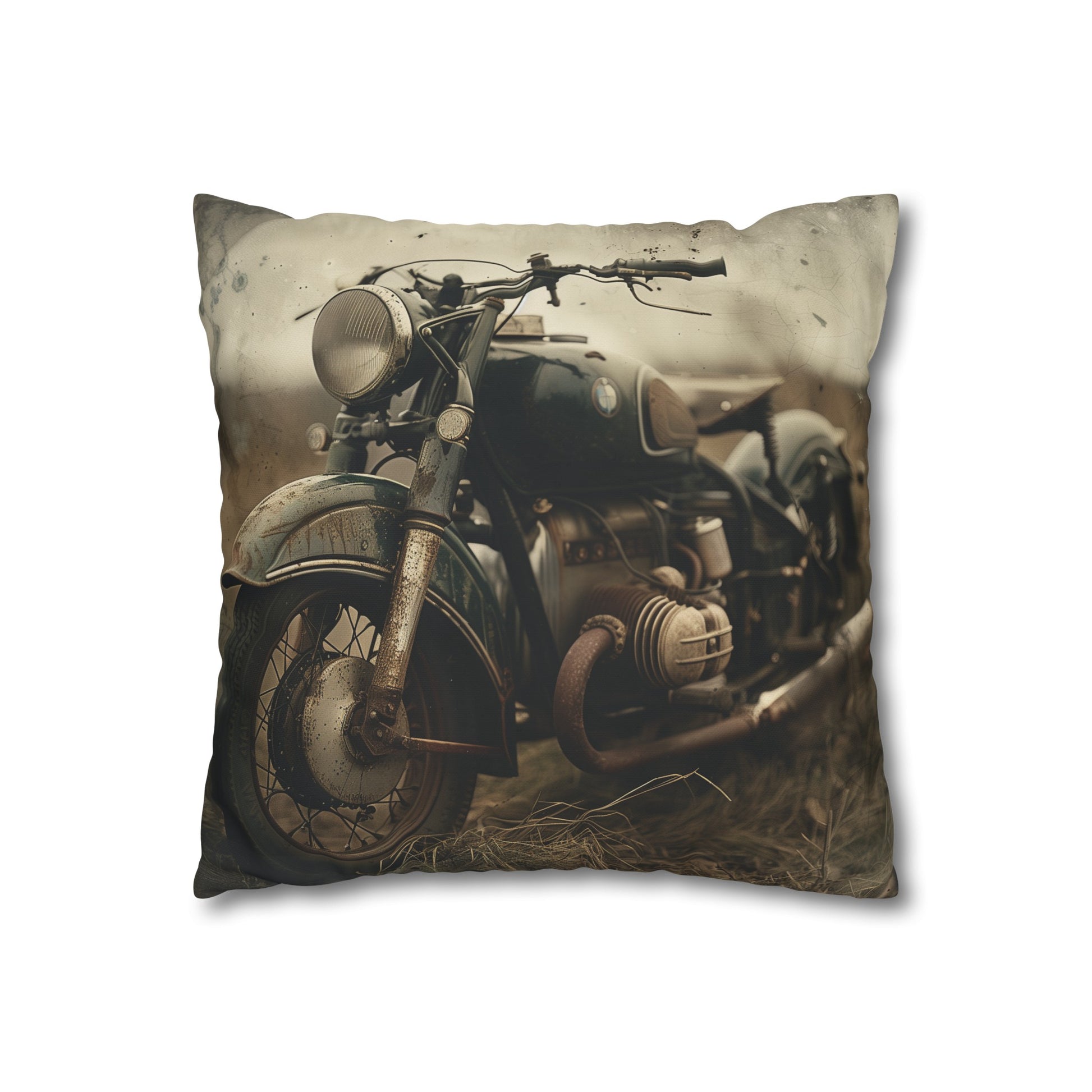 Vintage Rider Motorcycle Pillowcase - High-Quality, Comfortable, Stylish | Perfect Gift for Enthusiasts of Retro Charm