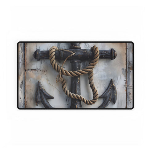 Nautical Anchor — XL & XXL Desk Mat — Gaming & Workspace Desk Setup View