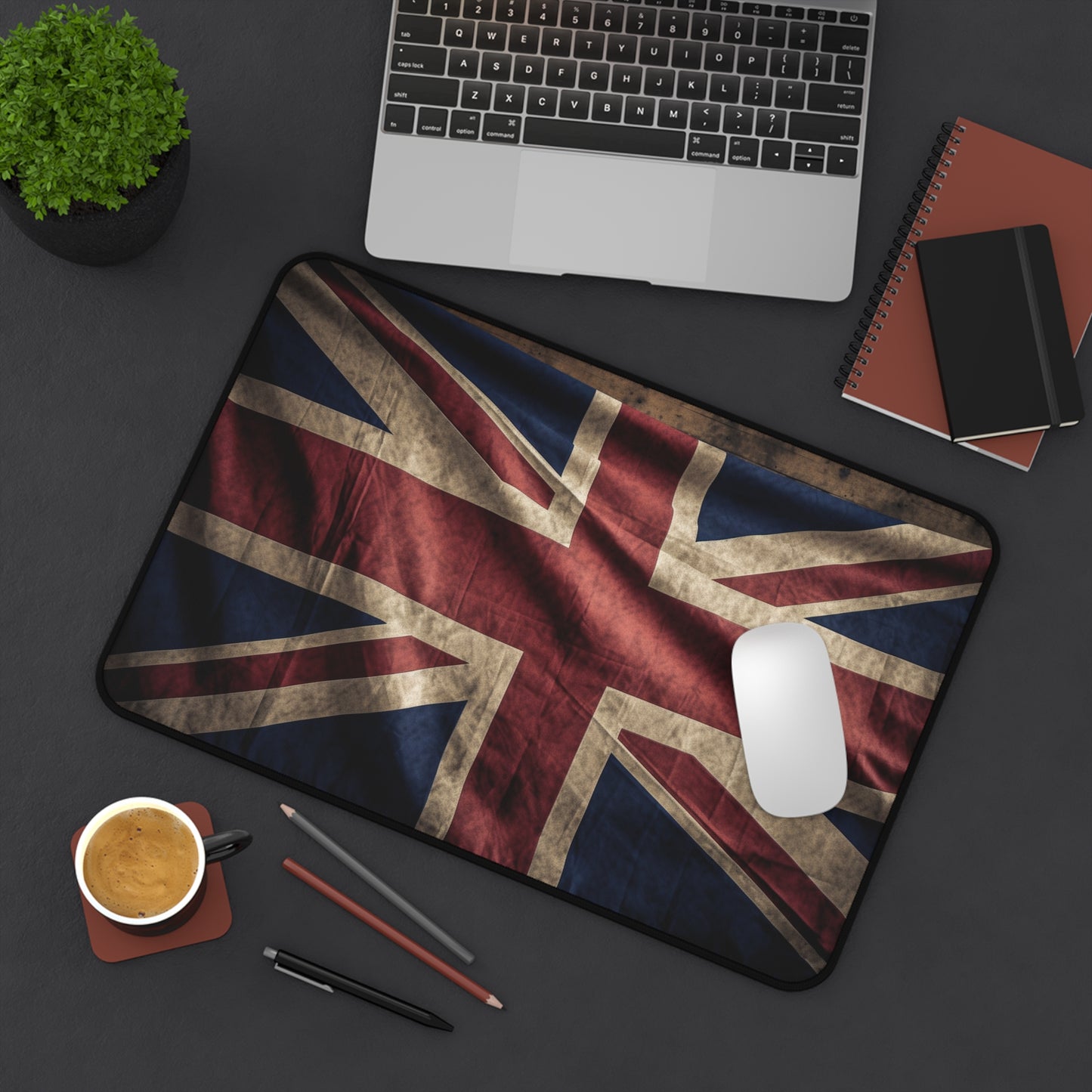 "Union Jack Great Britain desk mat - British flair for workspace, durable material"