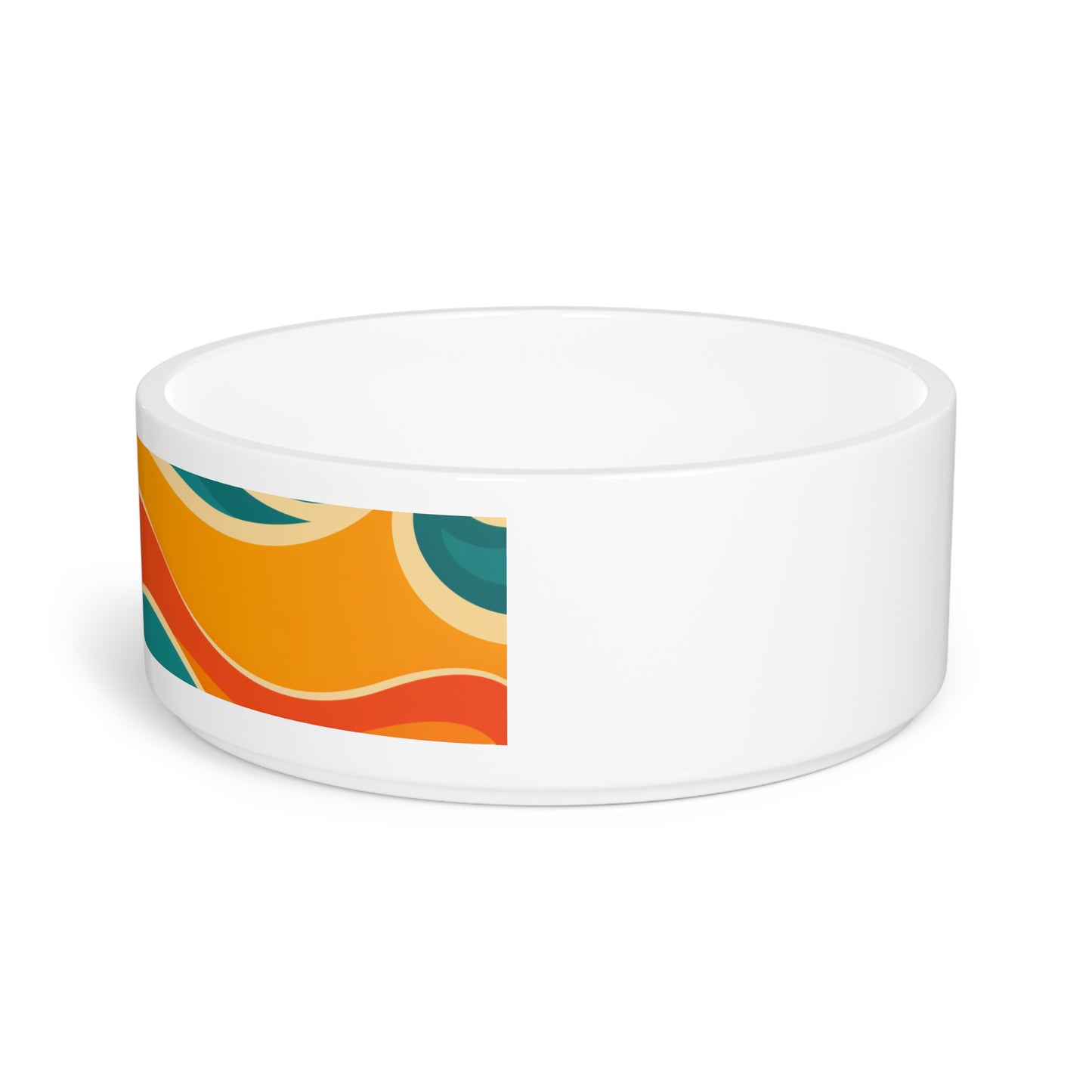 Wave Pet Bowl: Vibrant Retro