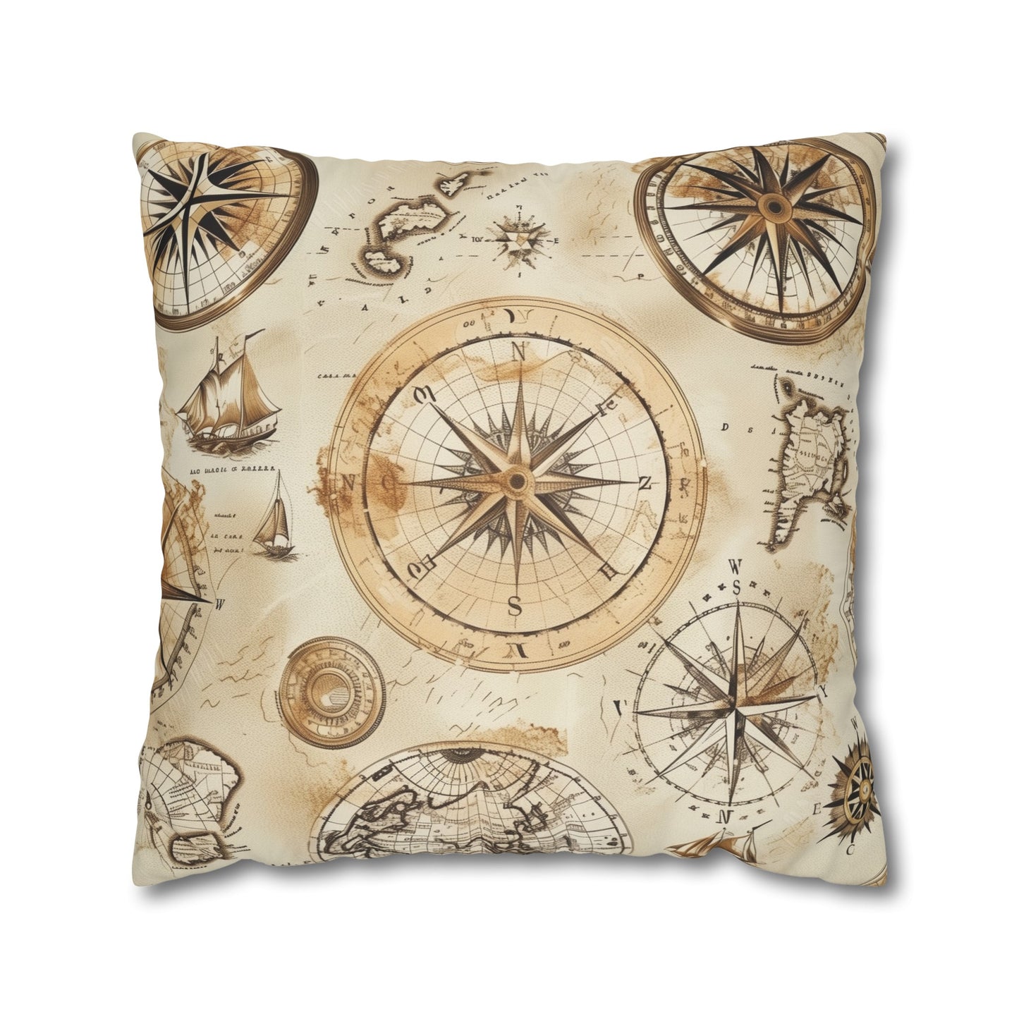 "Explore history with Vintage Maps pillowcase, travel-inspired design for home decor"