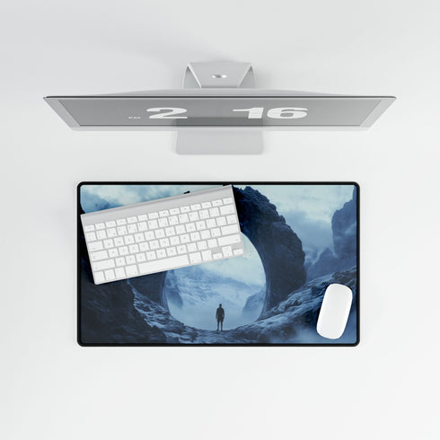 Portal Mirror Above Skyscrapers — XL & XXL Desk Mat — Product Detail View 8