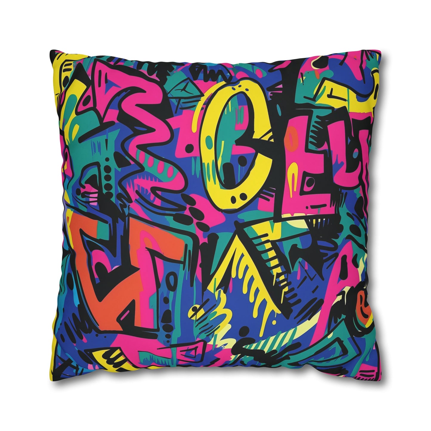 Neon Urban Graffiti Pillowcase | Pillow Cases | All Over Print, AOP, Bed, Bedding, Home & Living, Indoor, Pillow Case, Pillow Covers, Pillows & Covers, Sublimation | Prints with Passion