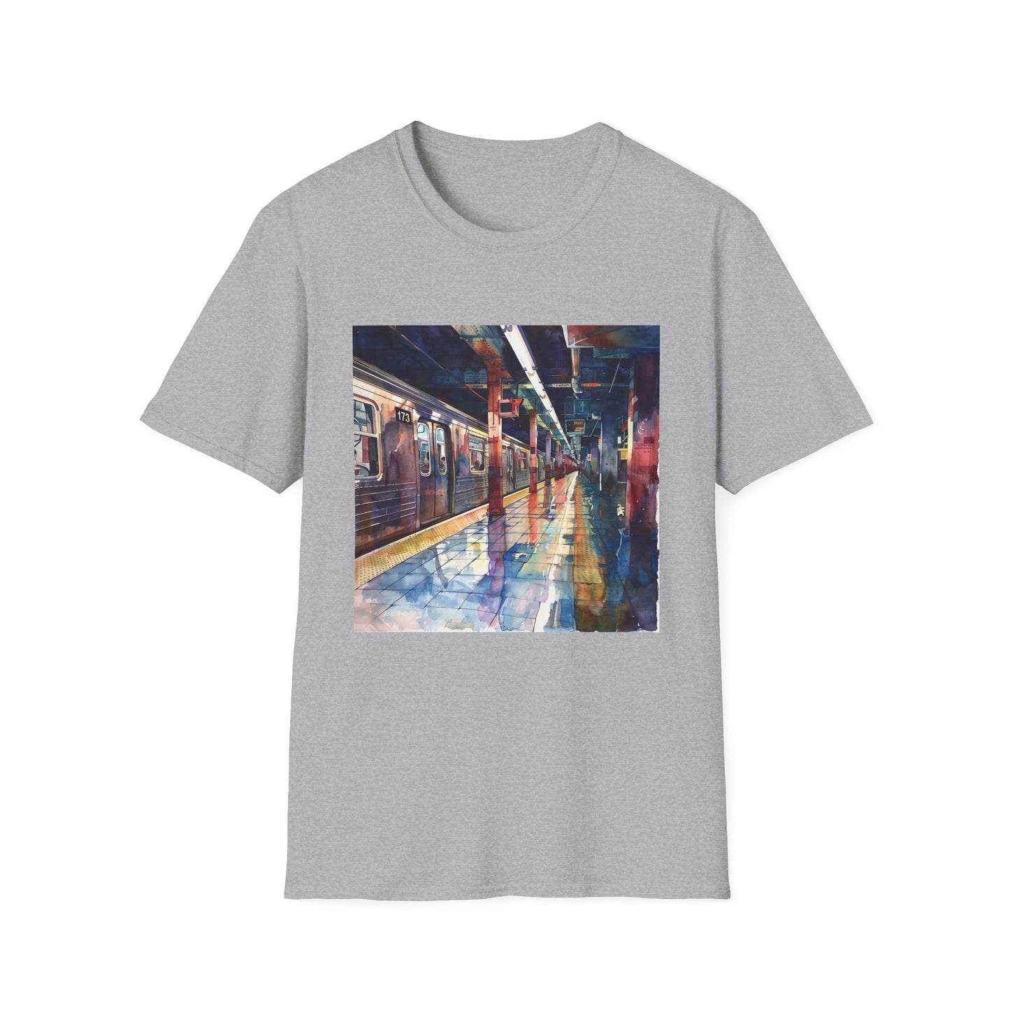 The City That Never Sleeps in Watercolor: The New York Subway T-shirt