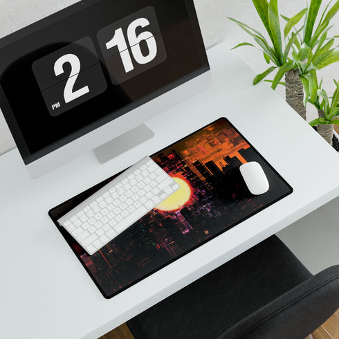 Digital Eclipse over Cyber City — XL & XXL Desk Mat — Product Detail View 7