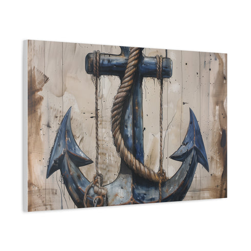 Nautical Anchor and Rope — Canvas Wall Art — Product Detail View 6