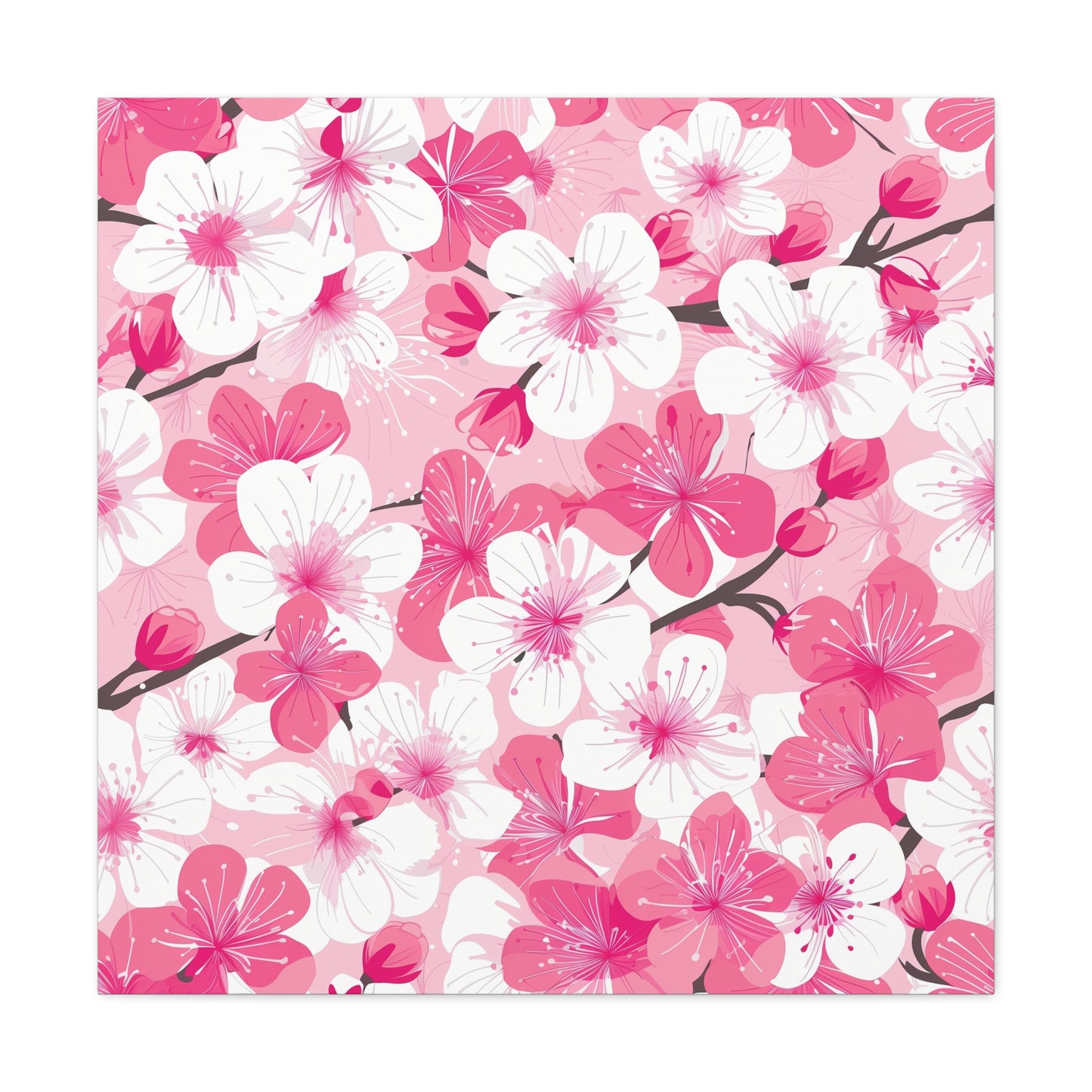 Cherry Blossom Canvas: Dreamy Pink and White Floral Wall Art | Canvas | Art & Wall Decor, Canvas, Fall Picks, Hanging Hardware, Home & Living, Indoor, Top Spring Products, Valentine's Day promotion | Prints with Passion