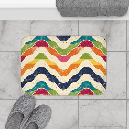 Retro Waves Bath Mat