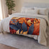 Autumn Foliage & Wildflowers Botanical Plush Fleece Throw Blanket - View 6 | Prints With Passion