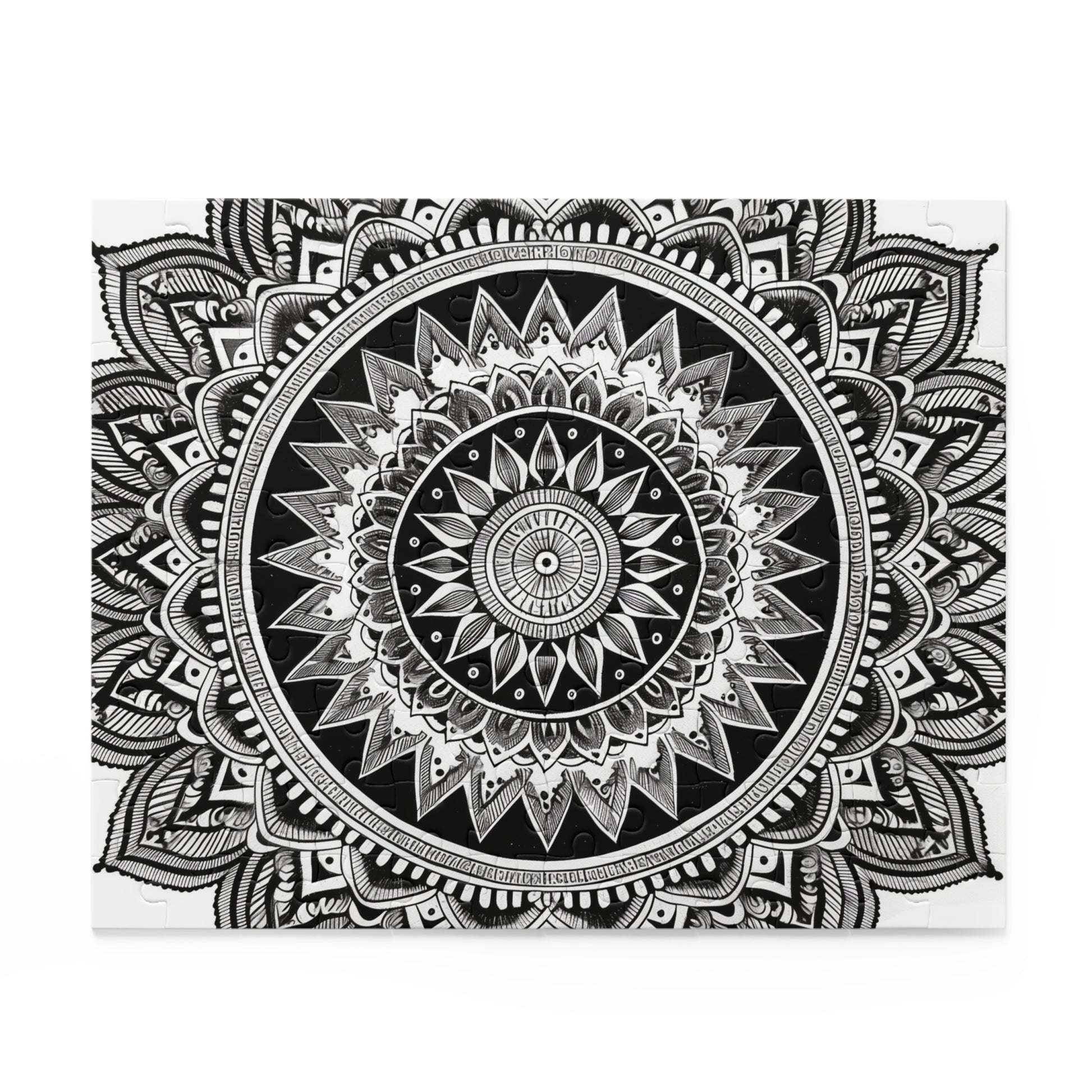 Zen Mandala Jigsaw Puzzle - Dive into tranquility with this captivating pattern for a mindful home ambiance.