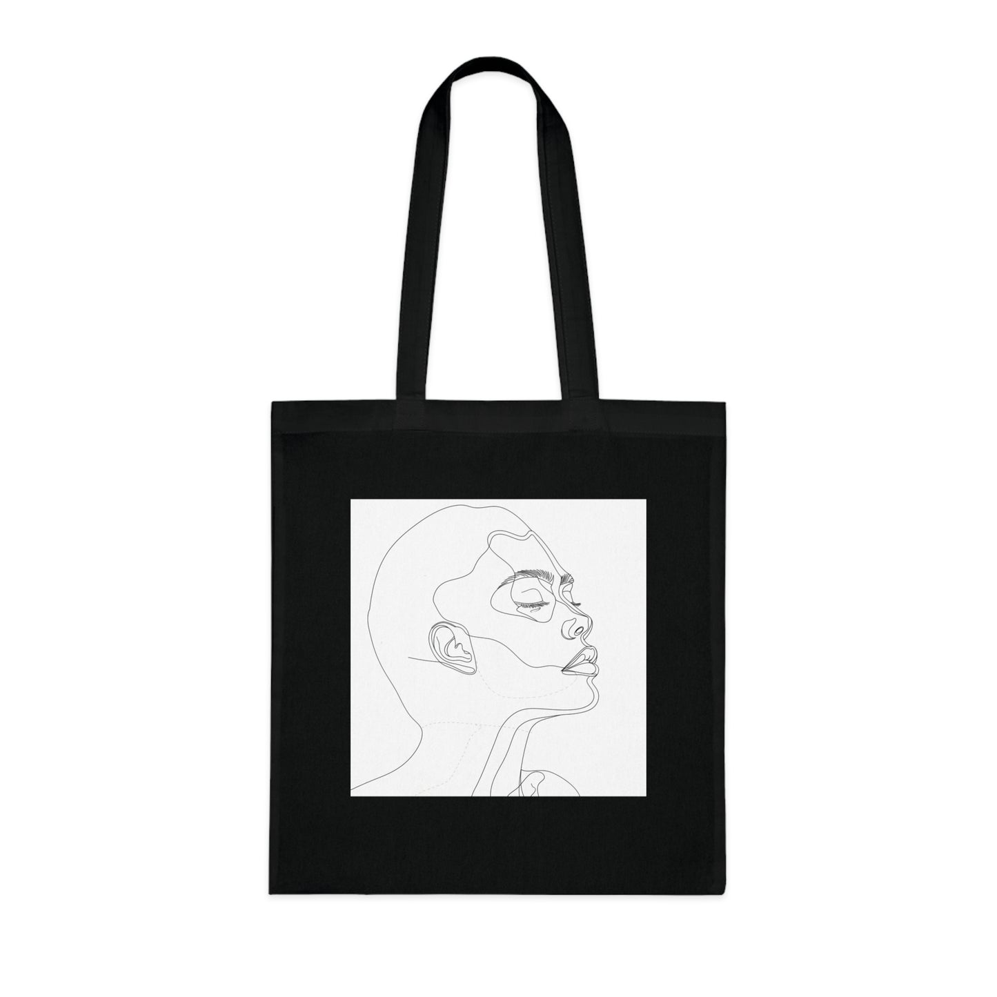 Line Art Visage Tote Bag