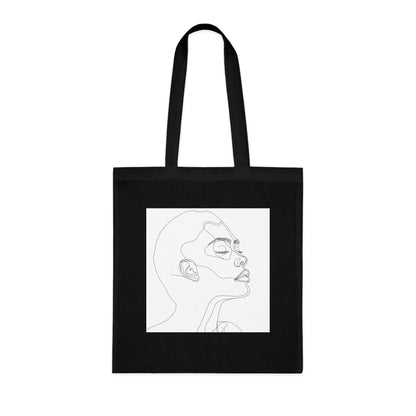 Line Art Visage Tote Bag