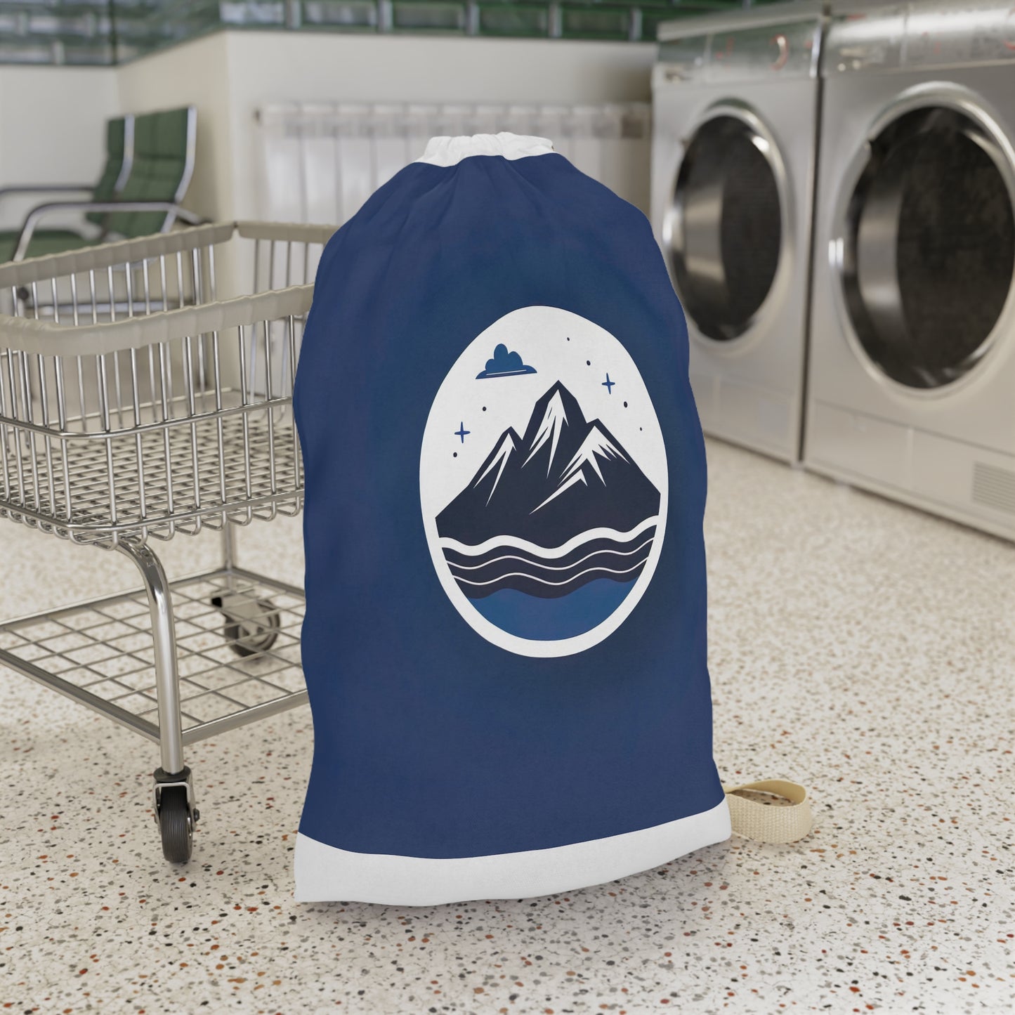 "Mountain Logo Laundry Bag - Durable drawstring bag for stylish laundry transport #山LOGO #laundrybag"