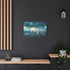 Floating Eyes Watching City from Sky Stretched Canvas Wall Art