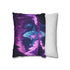 Glowing Crystal Cave with Reflections (Edition II) — 40×40 Cushion Cover — Sofa & Living Room Lifestyle View