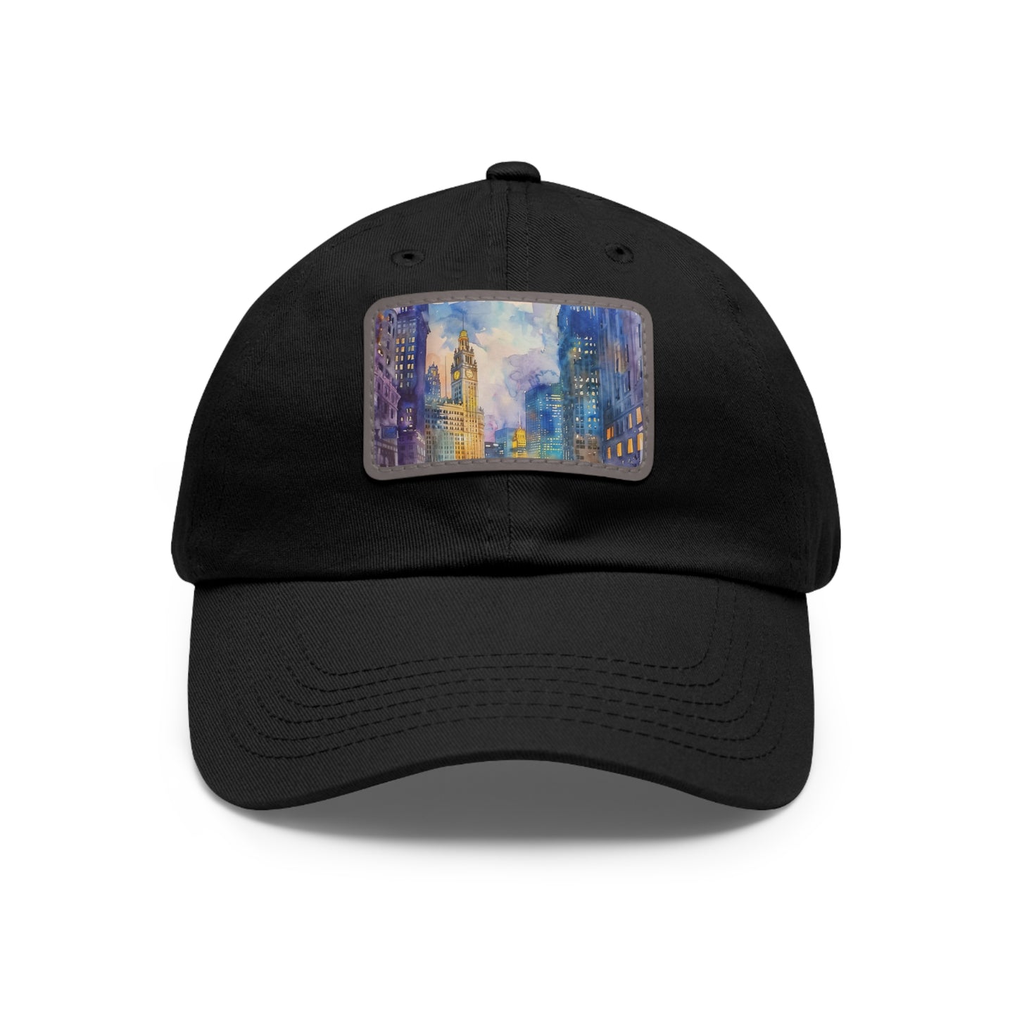 Chicago Skyline Watercolor Cap