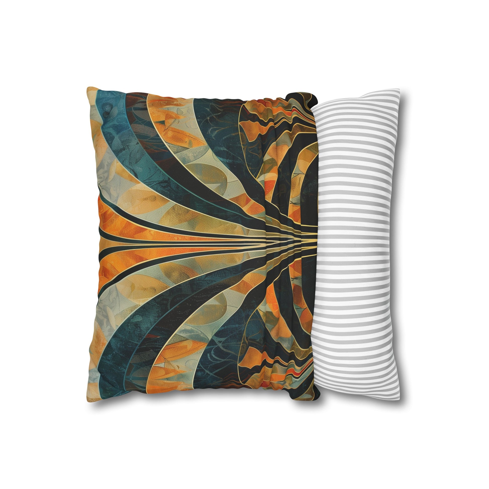 "Geometric Glamour Pillowcase - Art Deco Style, Abstract Patterns, Metallic Accents - High-Quality & Stylish for All Seasons - Perfect Gift"