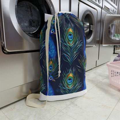 Peacock Blue Laundry Bag | Home Decor | Accessories, All Over Print, AOP, Bags, Laundry, Sublimation | Prints with Passion