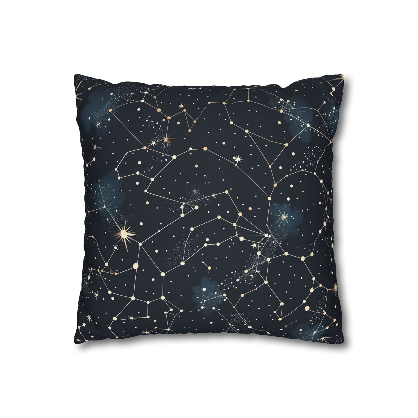 "Transform your bedroom with Cosmic Dream Pillowcase featuring seamless constellation stars pattern"