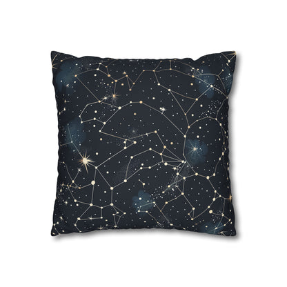 "Transform your bedroom with Cosmic Dream Pillowcase featuring seamless constellation stars pattern"