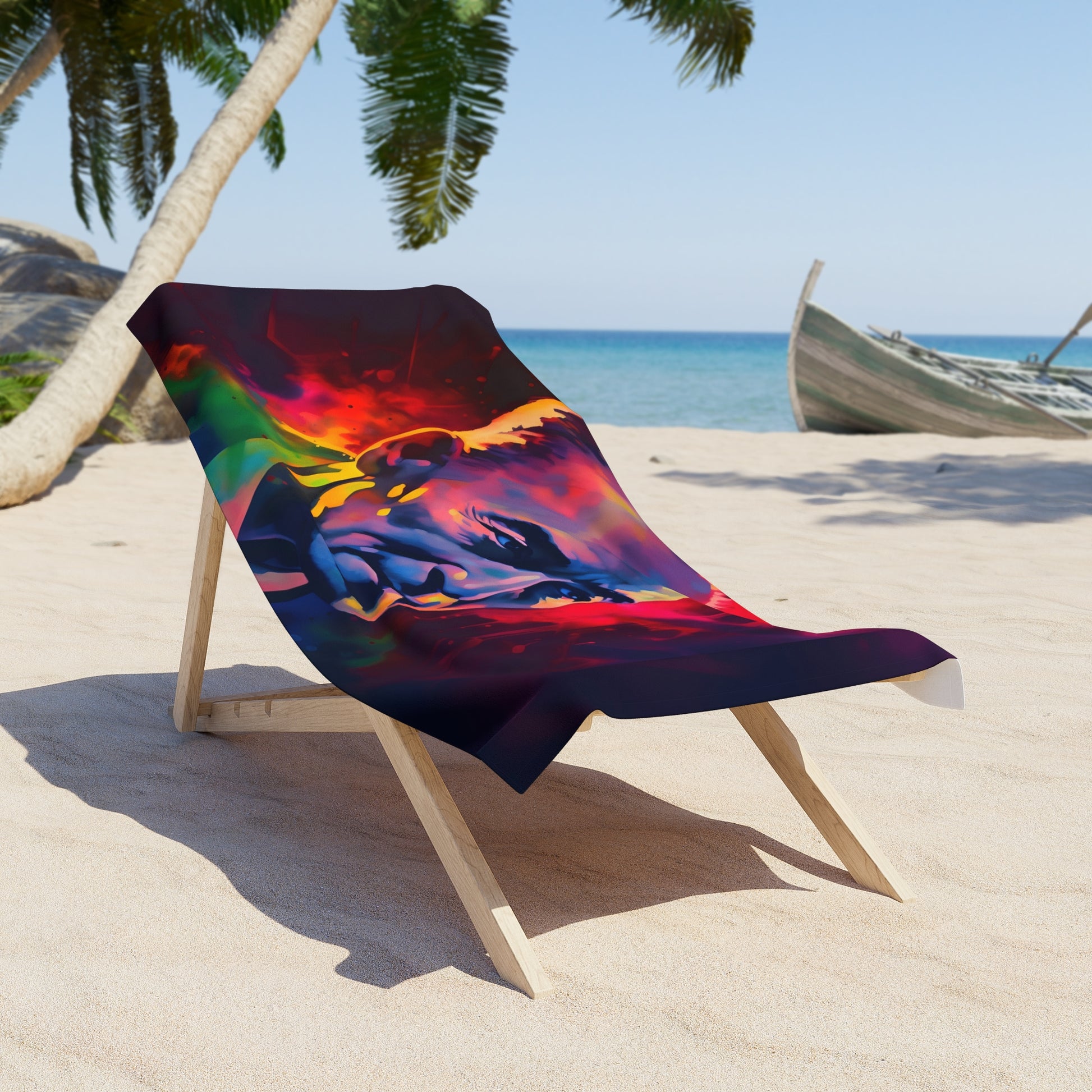 Experience the stunning colors of our Beach Towels: Genesis Neon  RGB Collection