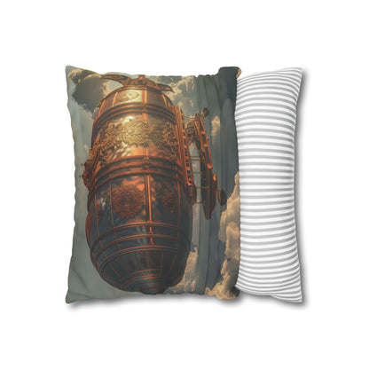 Steampunk Airship Dreams Pillowcase - High-Quality, Stylish, and Perfect for all Seasons - Great Gift Option - Shop Now at BenCPrints