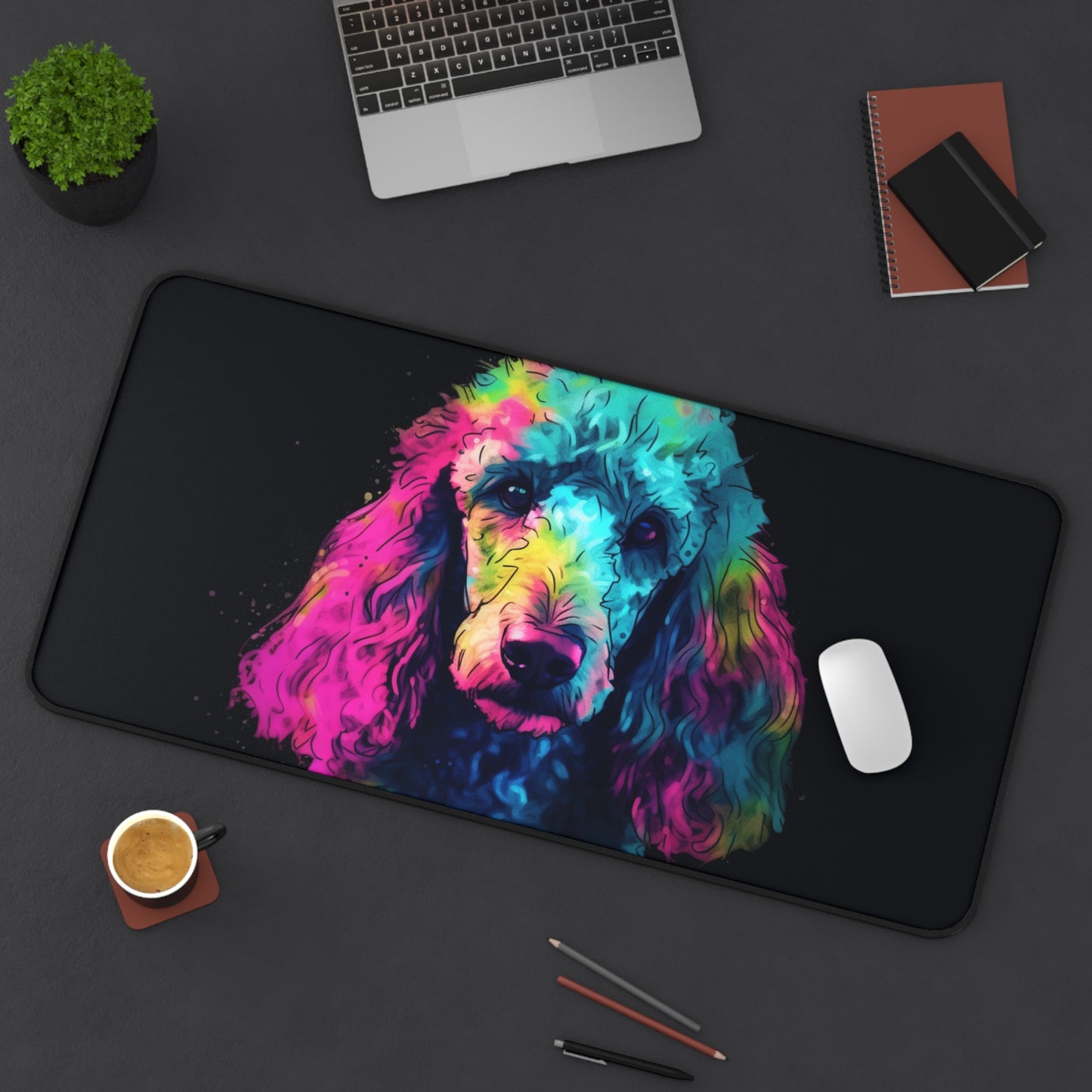 Poodle Pup Desk Mat | Desk Mat | Accessories, Back-to-School, Desk, Fall Bestsellers, Home & Living, Mouse pad, Mouse Pads, Mousepad, Seasonal Picks, Stationery, TikTok | Prints with Passion