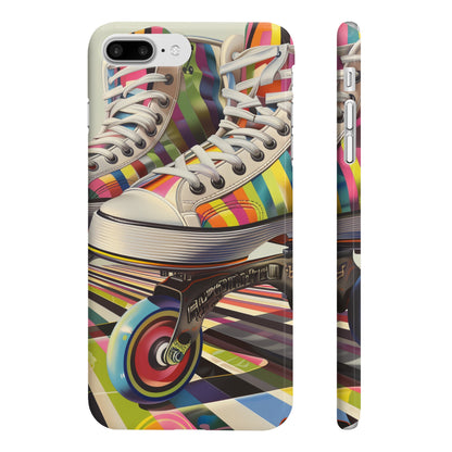 Retro Roll:Striped Skate Phone Case